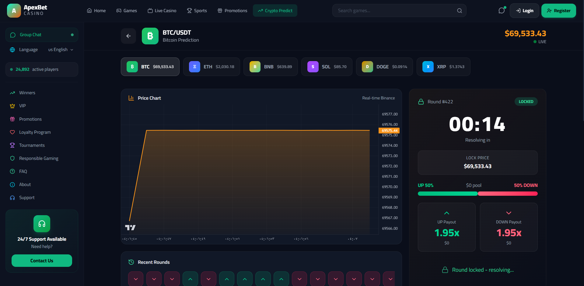 Crypto Prediction Game