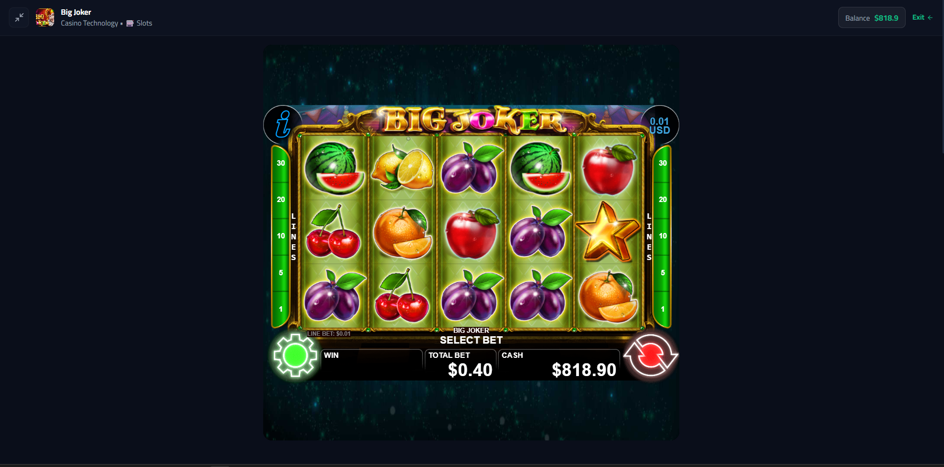 Slot Game - Big Joker
