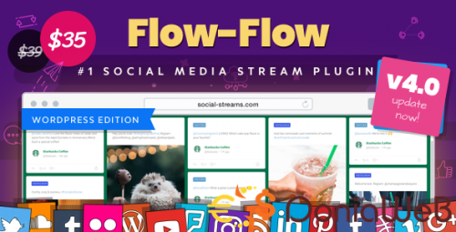 More information about "Flow-Flow v4.0.1 — WordPress Social Stream Plugin"