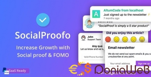 More information about "SocialProofo v1.7.3 - 14+ Social Proof & FOMO Notifications for Growth (SaaS Platform)"