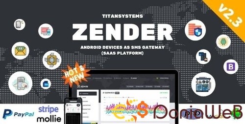More information about "Zender v2.3 - Android Mobile Devices as SMS Gateway (SaaS Platform) + Purchase Code"