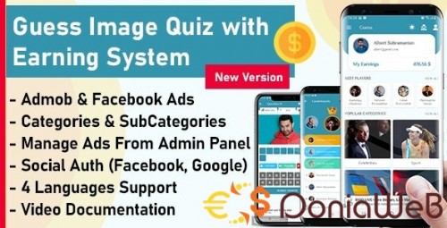 More information about "Guess Image And Earn Money App + Admin Panel"