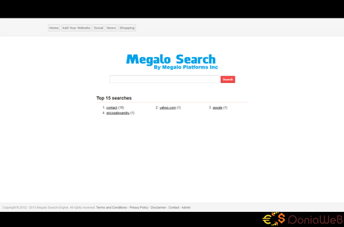 More information about "Start your own search engine with Megalo Search"
