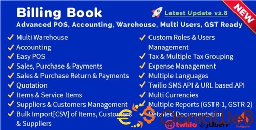 More information about "Billing Book -Advanced POS, Inventory, Accounting, Warehouse, Multi Users, GST Ready"