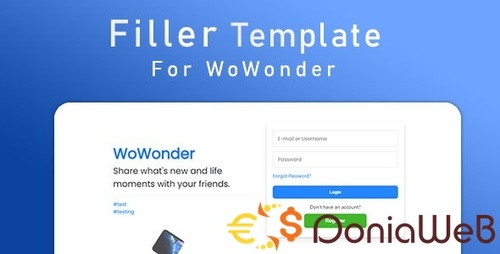 More information about "Filler - The Ultimate Welcome Page Themes For WoWonder"