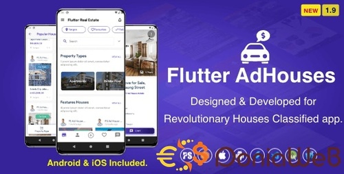 More information about "Flutter AdHouses For House Classified BuySell iOS and Android App with Chat ( 1.9 )"