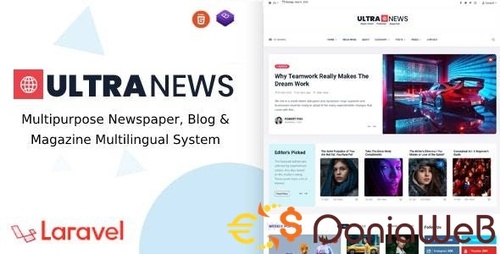 More information about "UltraNews - Laravel Newspaper, Blog and Magazine Multilingual System"