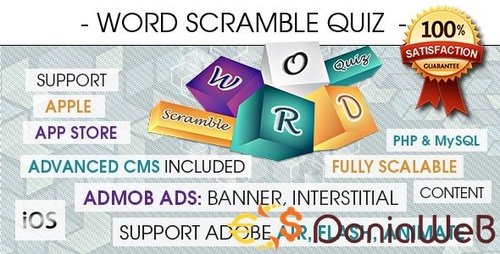 More information about "Word Scramble Quiz With CMS & Ads - iOS"