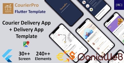 More information about "Courier Delivery Flutter 3 App Template | 2 Apps | User App + Delivery App | CourierPro"