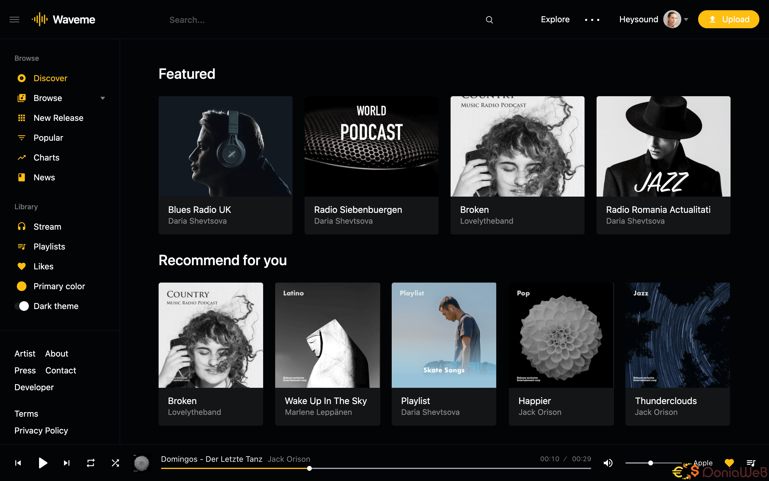 Waveme - Music Platform WordPress Theme