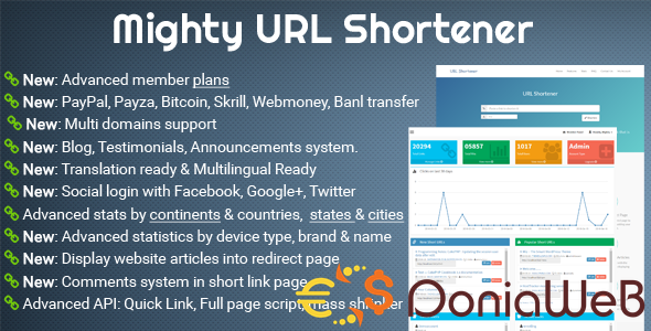 Mighty URL Shortener | Short URL Script