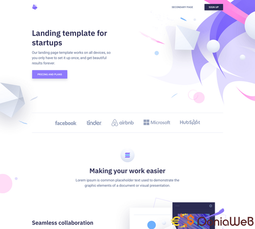 More information about "Abstract - Landing Page Template For Startups"