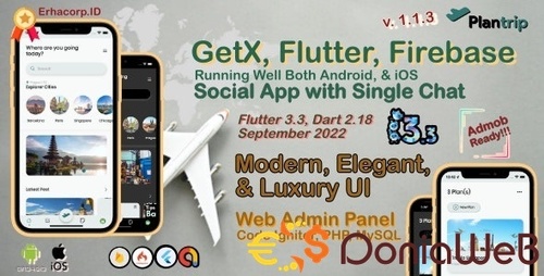 More information about "PlanTrip - Social Flutter v.3.3 Full App with Chat | Web Admin Panel | Google Admob"