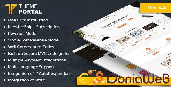 Theme portal multi-vendor eCommerce marketplace - sell digital products, themes, plugins, php script
