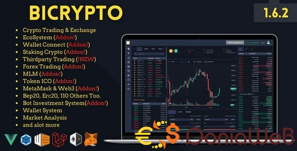 Bicrypto - Crypto Trading Platform, Exchanges, KYC, Charting Library, Wallets, Binary Trading, News v1.6.2 NULLED