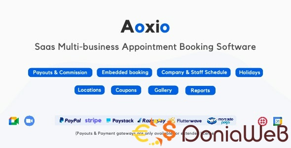 Aoxio - SaaS Multi-Business Service Booking Software