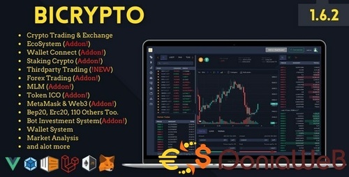 More information about "Bicrypto - Crypto Trading Platform, Exchanges, KYC, Charting Library, Wallets, Binary Trading, News v1.6.2 NULLED"