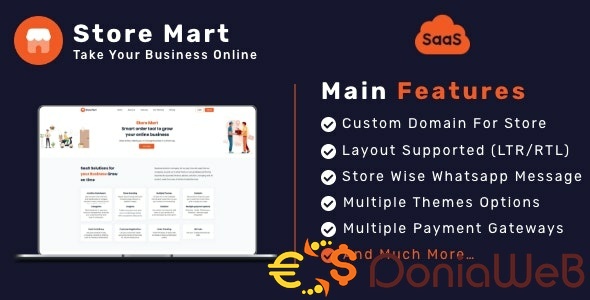 StoreMart SaaS - Online Product Selling Business Builder SaaS