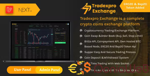 Tradexpro Exchange - Crypto Buy Sell and Trading platform, ERC20 and BEP20 Tokens Supported nulled