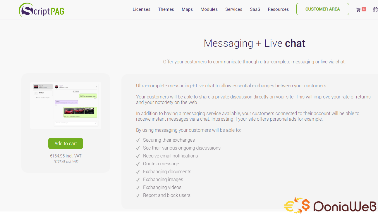 Module script pag "Messaging + Live chat"