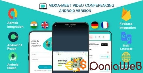 More information about "VIDXA MEET – Free Video Conferencing & Audio Conferencing App | Zoom Clone (Android + Admin Panel)"
