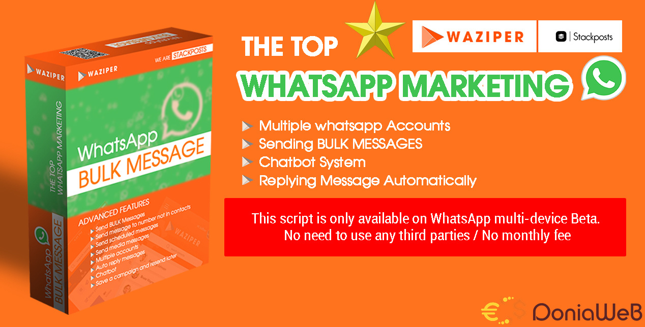 Waziper v3.0.0 - Whatsapp Marketing Tool NULLED