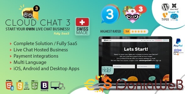 Fully SaaS Live Support Chat v3.1.1 - Cloud Chat 3