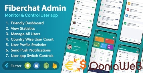 More information about "Fiberchat ADMIN App | Android & iOS | Control & Monitor Fiberchat User Whatsapp Clone App"