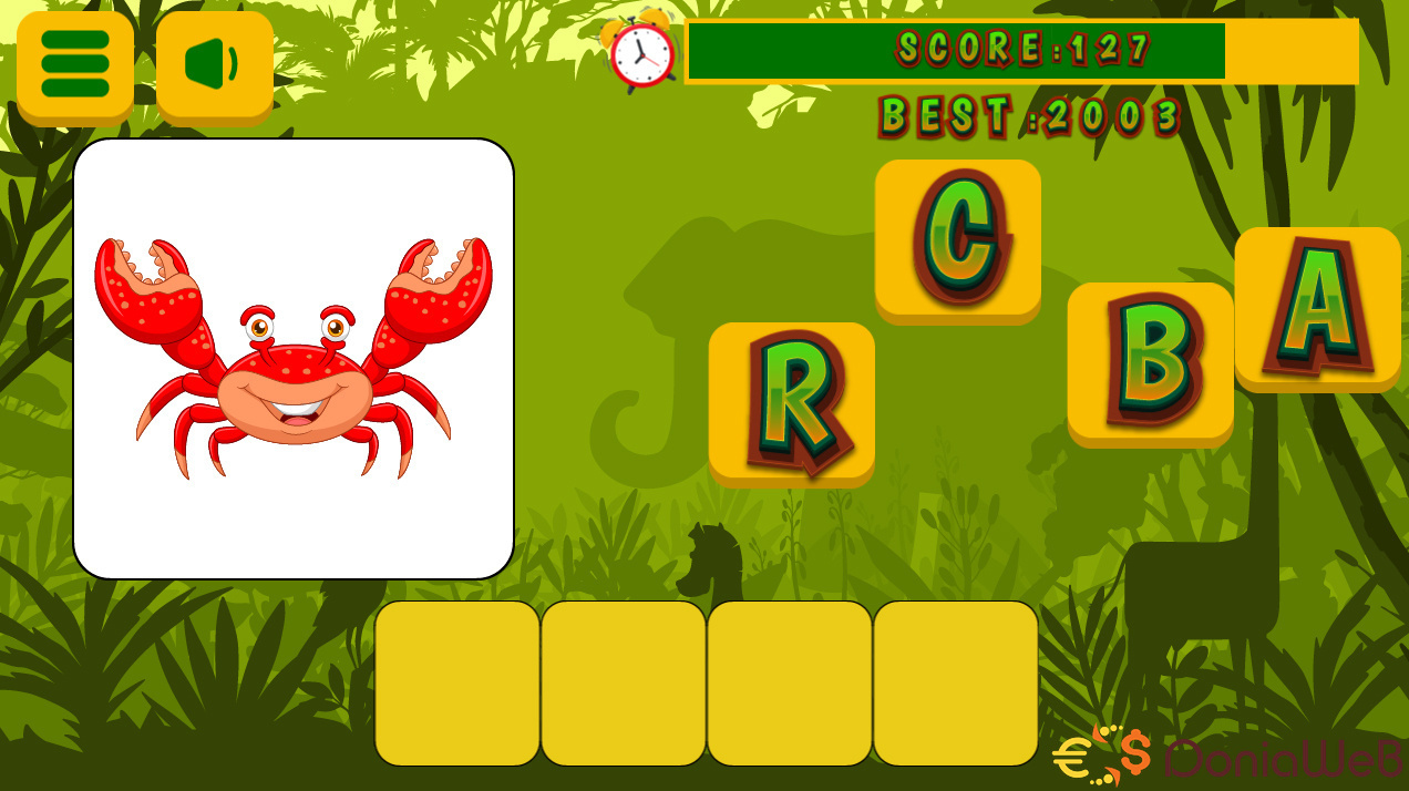 Animals Word for Kids HTML5 Game