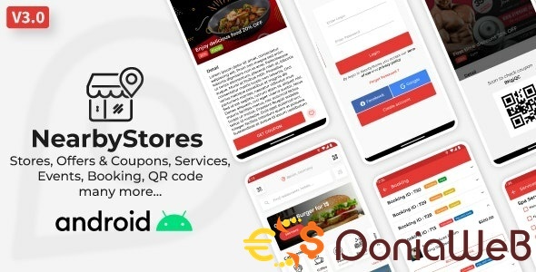 Nearby Stores Android - Offers & Coupons, Events, Restaurant, Services & Booking