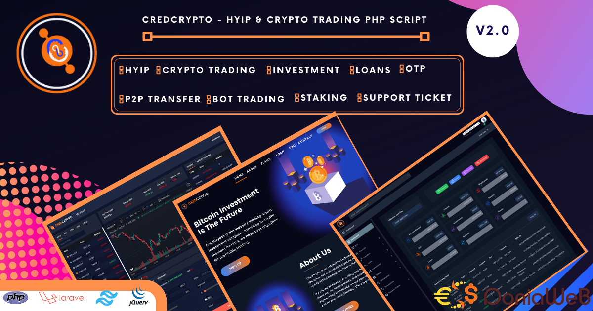 CredCrypto - HYIP & Trading PHP Script