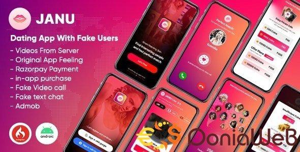 Janu - Dating App : Live Streaming App : One to One Video Calling App (Fake Users)