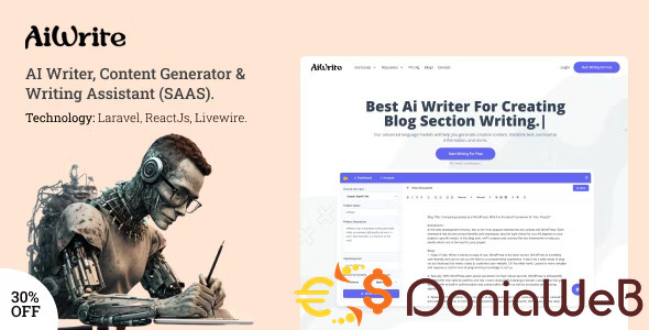 AiWrite - AI Writer, Content Generator & Writing Assistant Tools(SAAS)