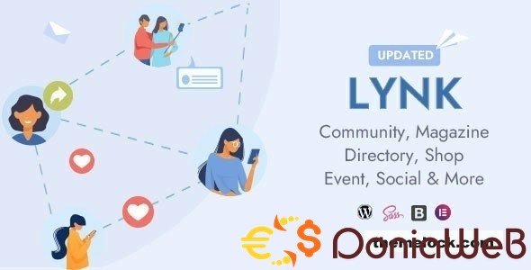 Lynk - Social Networking, Community, Shop Vendor and Listing Direcotry WordPress Theme
