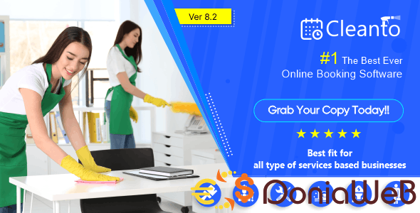 Online bookings management system for maid services and cleaning companies - Cleanto