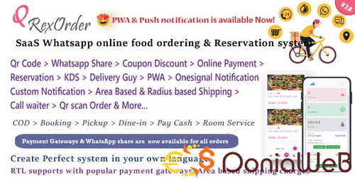 More information about "QrexOrder - SaaS Restaurants / QR Menu / WhatsApp Online ordering / Reservation system"