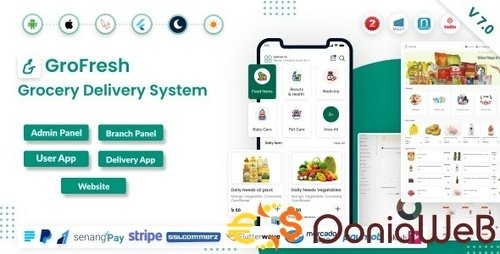 More information about "GroFresh - (Grocery, Pharmacy, eCommerce, Store) App and Web with Laravel Admin Panel + Delivery App"