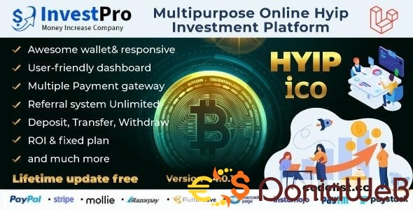 Hyip InvestPro v4.0.1 – Advance HYIP & ICO Investment Wallet & Banking Platform