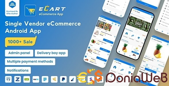 eCart - Grocery, Food Delivery, Fruits & Vegetable store, Full Android Ecommerce App