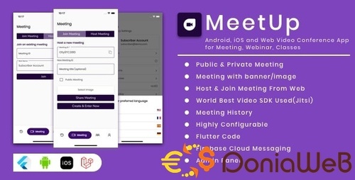 More information about "MeetUp - Android, iOS and Web Video Conference App for Meeting, Webinar, Classes"
