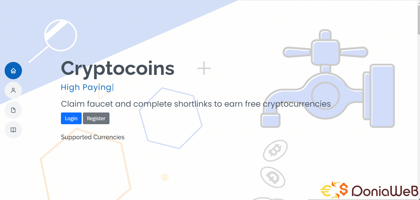 Cryptocoins - Claim faucet and complete shortlinks