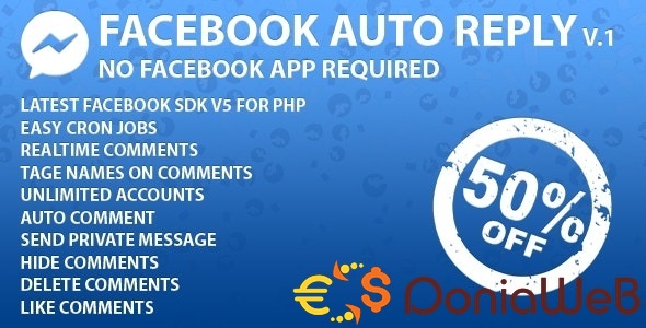 Facebook Auto Reply V.2.0.1 (SAAS Ready)