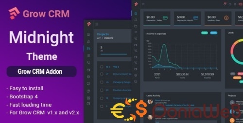 More information about "Midnight - Grow CRM Dark Theme - Addon"