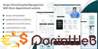 Single Clinic/Hospital Management With Book Appointment website