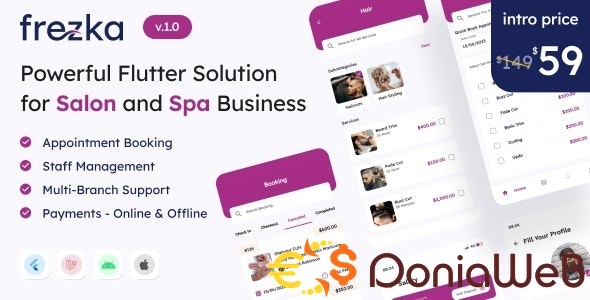 Frezka - All-in-one Salon & Spa Business Solution in Flutter + Laravel