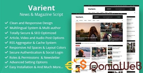 More information about "Varient - News & Magazine Script"