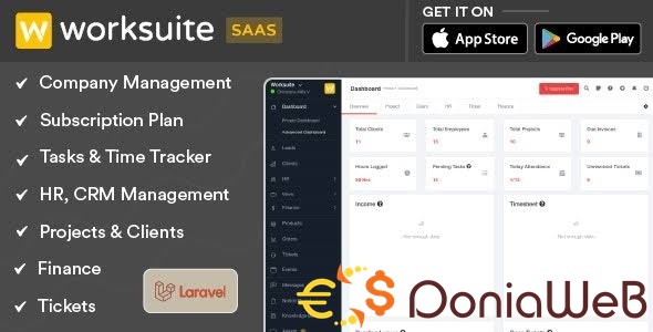 Worksuite Saas - Project Management System + All Modules