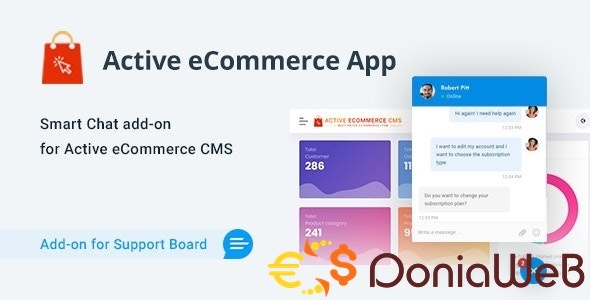 Active eCommerce Chat & Support App for Support Board