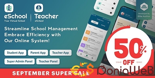 eSchool - School Management System with Student | Parents | Teacher Flutter App | Laravel Admin