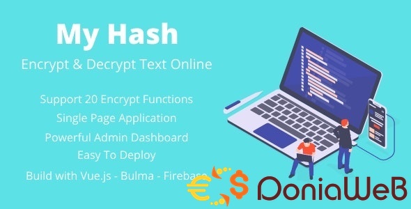 MyHash - Encrypt & Decrypt Text Online - Firebase Version (Production Ready)